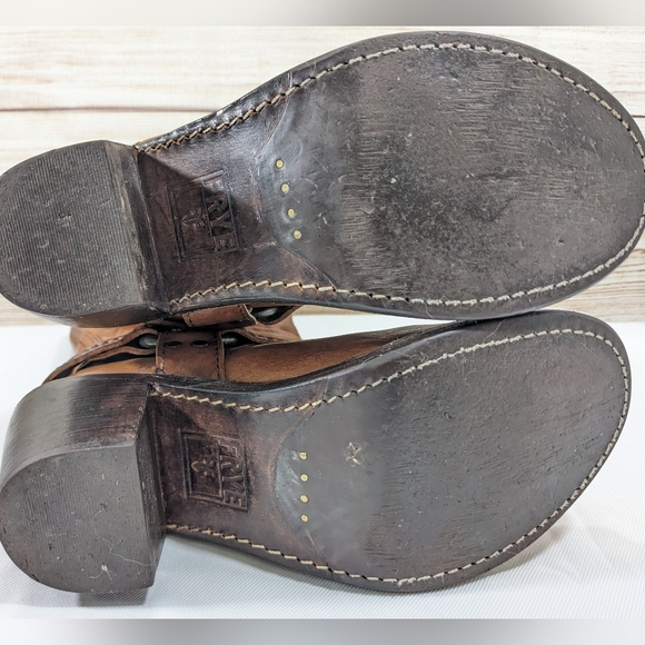 FRYE Carmen Harness Short Whiskey Ladies Boots size 6 - Picture 10 of 14